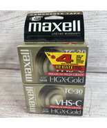 4 Maxell VHS-C HGX-Gold TC-30 Premium High Grade - $19.80