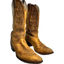 Justin Boots 2257 Mens 12B Apache Buck Bay Brown Leather Western Cowboy ... - $51.30