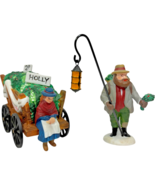 Dept 56 CHELSEA MARKET MISTLETOE Holly MONGER Seller &amp; CART 5826-2 Acces... - $332.31 MXN