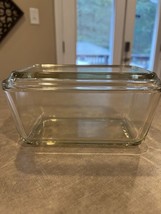 Pyrex Refrigerator Dish With Lid 0378/0379 Clear VINTAGE - £19.50 GBP