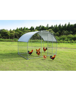 6.2&#39;L Large Metal Chicken Coop Upgrade Three Support Steel Wire Impregnated - £158.05 GBP