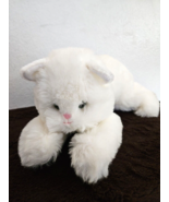 Vintage Russ Berrie White Cat Plush Stuffed Animal Item 446 Pink Nose - £23.21 GBP