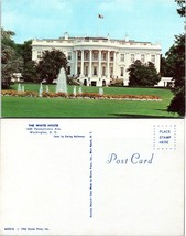 Washington D.C. White House 1600 Pennsylvania Avenue Flowers Vintage Postcard - £7.39 GBP