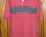 Vintage American Eagle Red with Navy Stripe Polo Rugby Shirt - Size XL - $21.77