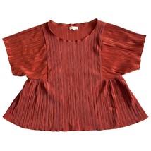 Madewell Style #H8114 Texture And Thread Micro pleat Women Size Medium Short Sle - £15.00 GBP