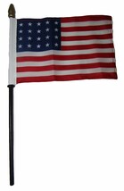 AES Wholesale 12 USA American 20 Star Linear 4&quot;x6&quot; Flag Desk Set Table W... - £10.12 GBP