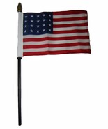 AES Wholesale 12 USA American 20 Star Linear 4&quot;x6&quot; Flag Desk Set Table W... - $13.42 CAD