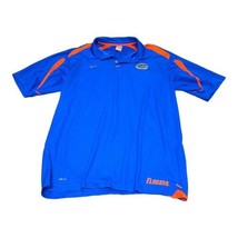 Nike University of Florida UF Gators Football Polo Shirt XXL Blue Short Sleeve - £37.24 GBP