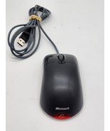 Microsoft Wheel Mouse Optical scroll USB PS/2 3-Button PC wired black X8... - £31.03 GBP