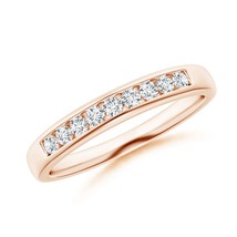 ANGARA Lab-Grown Ct 0.26 Nine Stone Channel-Set Diamond Wedding Ring in ... - £530.46 GBP
