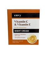 Envy Vitamin C &amp; E Night Cream Glow Boosting Brightens Dark Spots 1.69oz - $17.73 CAD