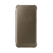 Samsung Galaxy S7 Clear Semi-Opaque Flip View Case - Gold  - £53.06 GBP