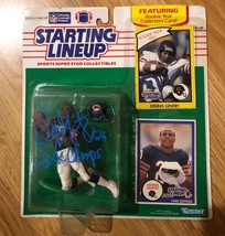 DENNIS GENTRY Signed 1990 Starting Lineup FIGURE Chicago BEARS PHOTO SB XX - £155.36 GBP