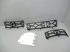 Barbie  Mattel Dream house 2015 black fence railing sections lot 3 - £7.90 GBP