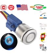 Stainless Steel 22mm Push Button Switch with LED for 12V Waterproof Appl... - $33.20 CAD