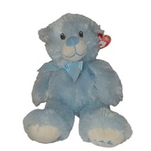 TY Plush Pluffies My First Teddy Bear Sweet Baby Blue Stuffed Animal 2015 11&quot; - £8.83 GBP