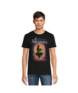 Men&#39;s Disney The Little Mermaid Sunset Black T-Shirt Size XL X-Large 46-... - £5.37 GBP