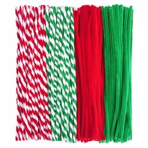 400 Pieces Christmas Pipe Cleaners Chenille Stems For Diy Art Crafts Dec... - £29.88 GBP