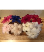 Multi Choice Poinsettia Feather Flower Ear Picks,Hawaiian Wear,Hair Jewe... - £23.59 GBP