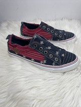 Blowfish Malibu Play Stars And Stripes Laceless Sneakers Navy Blue Red Women 7.5 - £19.44 GBP