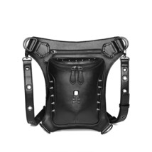 Norbinus Steampunk Bags Men Motorcycle Waist Belt Bag Multifunction Drop Leg PaP - £60.91 GBP