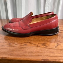 Tods Loafer Shoe Women 9.5 Red Leather Casual Comfort Driving Moccasin VTG - $50.77