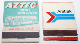 Aztec + Amtrak Matchbook Cover Charter Bus Train San Diego Disneyland Ad... - £8.53 GBP
