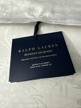RALPH LAUREN BETHANY JACQUARD 1pc KING FLAT TONAL  STUDIO WHITE NIP $245 - $115.55