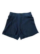FREE PEOPLE BEACH Womens Knit MALIBU Sweater Shorts Blue Pull On Sz XS - £22.21 GBP