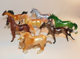 Breyer Horse Unicorn Lot9 7 Brown Green Yellow Lavender Yellow Pink 3 to... - $29.95
