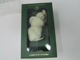 DEPT 56 69231 SNOWBABIES A BABY IN MY STOCKING ORNAMENT NEW SEALED  - $12.82