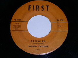 Johnny October Promise Little Boy Blue 45 Rpm Phonograph Record First Label - £7.18 GBP