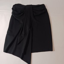 New York & Company Collection Women's Front Design & Back Zip Black Skirt Sz 10 image 6