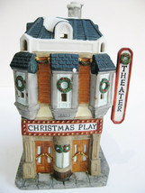 Vtg. Large Christmas Ceramic Barber Shop/Playhouse 2 sided Village Shop ... - £15.13 GBP