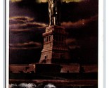 Statue of Liberty At Night New York City NY NYC WB Postcard W9 - $2.92