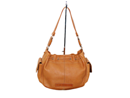 Fossil Womens Brown Leather Adjustable Strap Drawstring Shoulder Handbag Flaw - £32.05 GBP