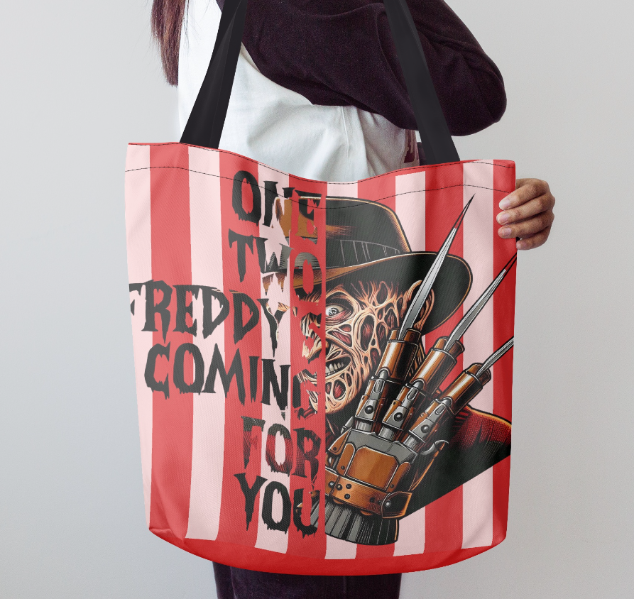 Freddy Krueger &quot;One Two Freddy&#39;s Coming For You&quot; | Red Striped Horror To... - $35.00