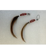 Handcrafted Beaded Horsehair Earrings – Tribal Boho Style Red - $17.77