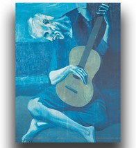  Wall Art Old Guitarist Poster Famous Impressionist Oil Painting Re - £18.21 GBP