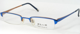 KliK Dänemark 169 428 Blau/Gebrannte Orange Brille Kliik 46-19-135mm - £75.08 GBP