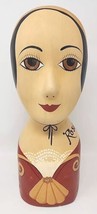Vintage 14&quot; Tall Rosa Painted Plaster Millinery Mannequin Head CSA - £102.25 GBP