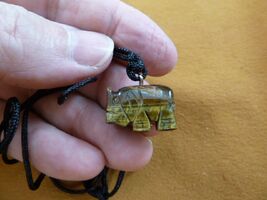 an-ele-23 Elephant Tiger's eye simple carving PENDANT necklace gemstone ... - $8.00
