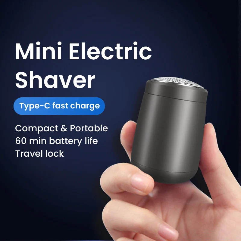 En rechargeable portable cordless shaving machine pocket size washable razor face beard thumb200