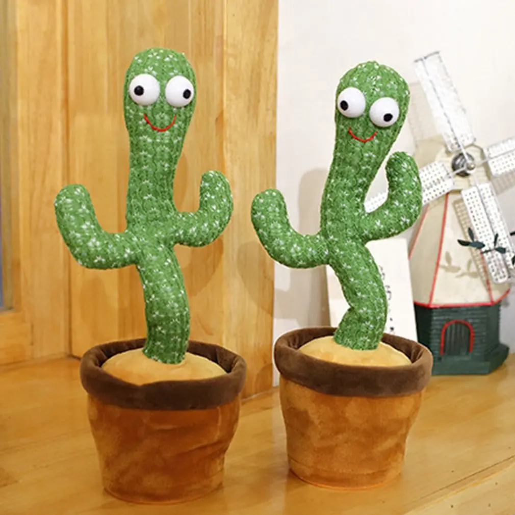 Play Dancing Cactus Plush Toy 120 Russian Spanish Vietnamese Arabic English Song - £23.18 GBP