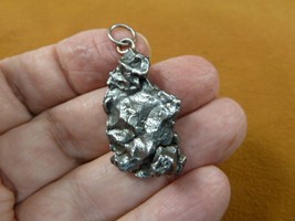 x260-65) 12.3g Campo del Cielo meteorite natural shape space pendant iro... - $94.42