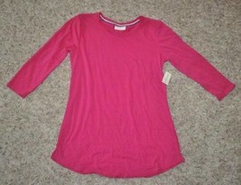 Womens Shirt Bobbie Brooks Pink 3/4 Sleeve Scoop Neck Top-size M - £10.86 GBP