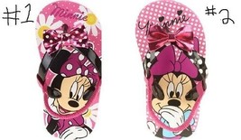 Disney Minnie Mouse  Toddler Girl&#39;s  Beach Flip Flops Sandals Various Si... - £12.76 GBP