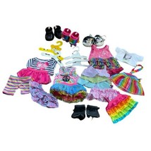 Build a Bear Clothing Lot Shoes Clothes Skates Hangers 21 Pc - $17.82