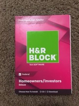 H&R Block 2018 Federal HOMEOWNERS/INVESTORS Deluxe Tax Software New— 361 - £17.72 GBP