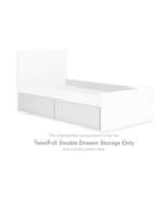 Onita - White - Twin/Full Double Drawer Storage - $110.00